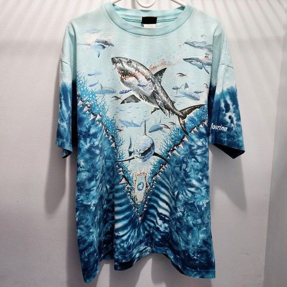 Liquid Blue 1997 Single Stitch Tie Die USA‎ Made Shirt Crazy Rare Adult Size XL